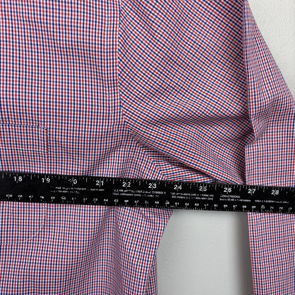 Brooks Brothers Shirts Mens 17 34/35 17-4/5 Blue Red Non Iron Cotton Dress Lot - Picture 5 of 13
